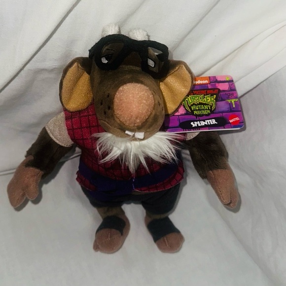 NWT Splinter TMNT Mutant Mayhem 8" Plush Toy Nickelodeon Mattel Stuffed Animal - Picture 2 of 4